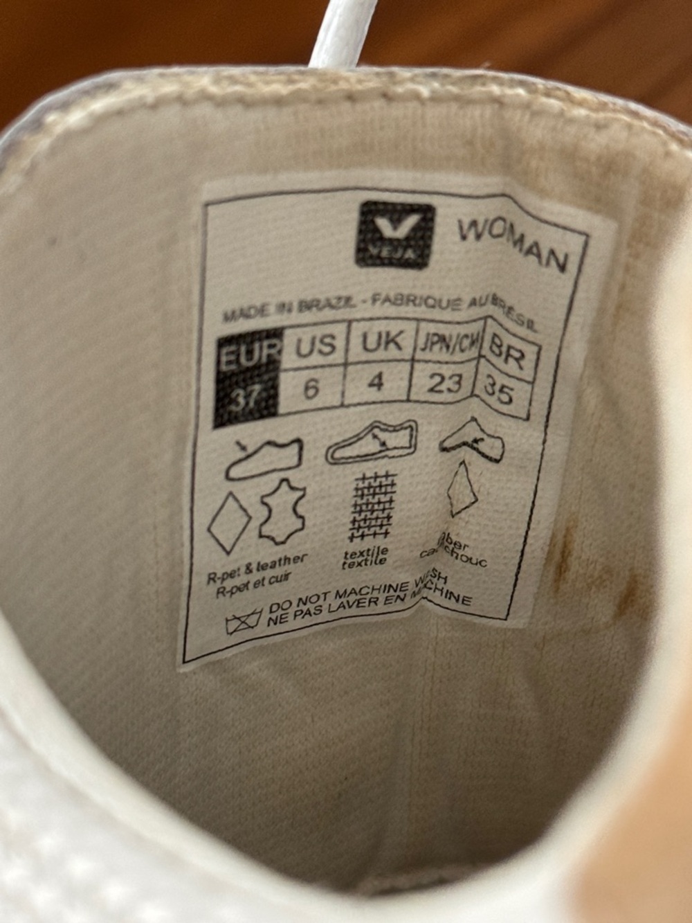 Veja V-12 B Mesh White Desert Mesh and Suede Sneakers - Picture 9 of 10
